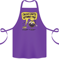 Funny Coffee Cotton Apron 100% Organic Purple