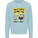 Funny Coffee Kids Sweatshirt Jumper Light Blue