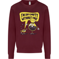 Funny Coffee Kids Sweatshirt Jumper Maroon