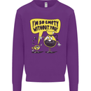 Funny Coffee Kids Sweatshirt Jumper Purple