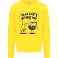 Funny Coffee Kids Sweatshirt Jumper Yellow