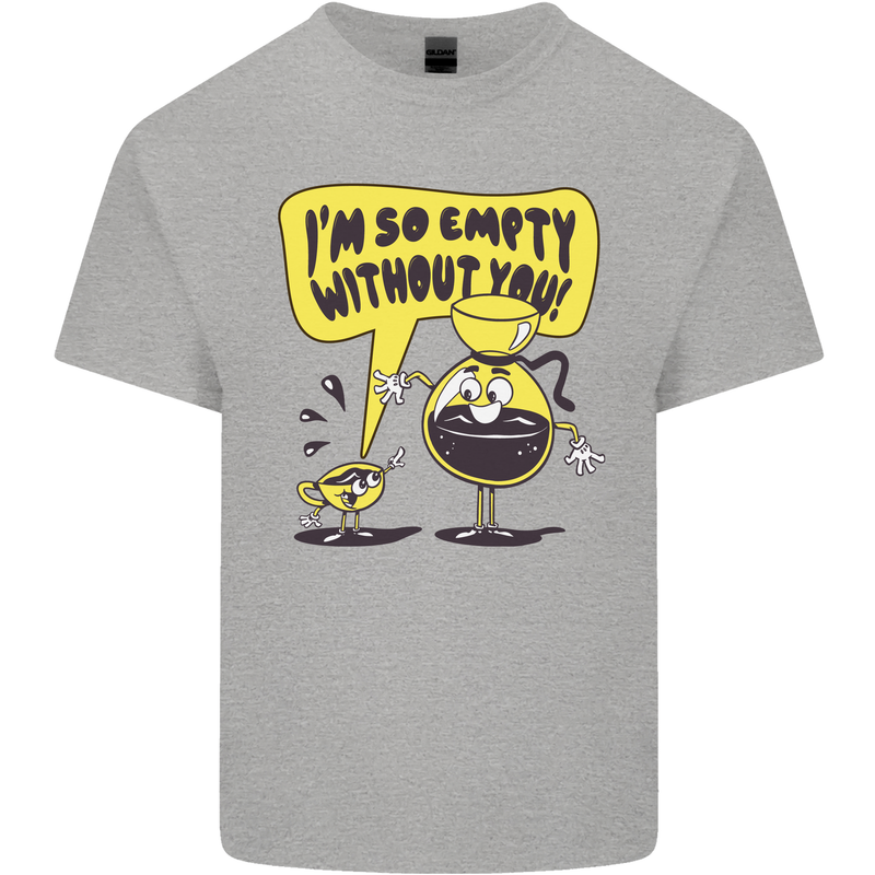 Funny Coffee Kids T-Shirt Childrens Sports Grey