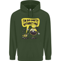 Funny Coffee Mens 80% Cotton Hoodie Forest Green