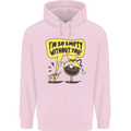 Funny Coffee Mens 80% Cotton Hoodie Light Pink