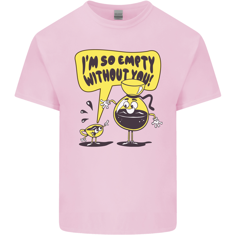 Funny Coffee Mens Cotton T-Shirt Tee Top Light Pink