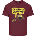 Funny Coffee Mens Cotton T-Shirt Tee Top Maroon