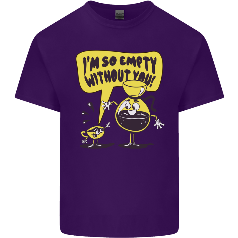 Funny Coffee Mens Cotton T-Shirt Tee Top Purple