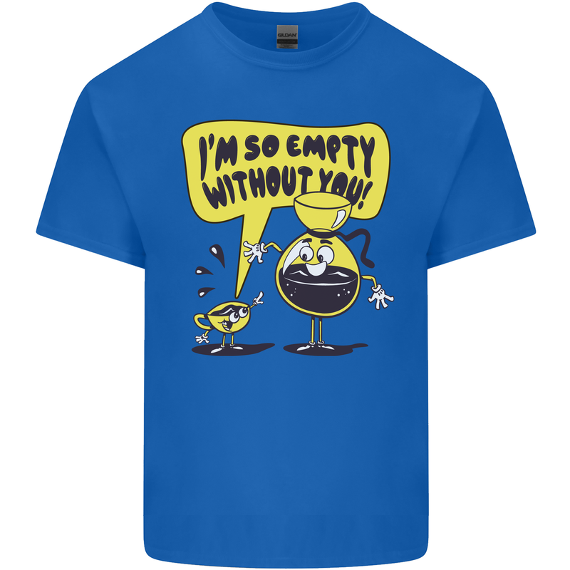 Funny Coffee Mens Cotton T-Shirt Tee Top Royal Blue