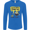 Funny Coffee Mens Long Sleeve T-Shirt Royal Blue