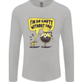 Funny Coffee Mens Long Sleeve T-Shirt Sports Grey