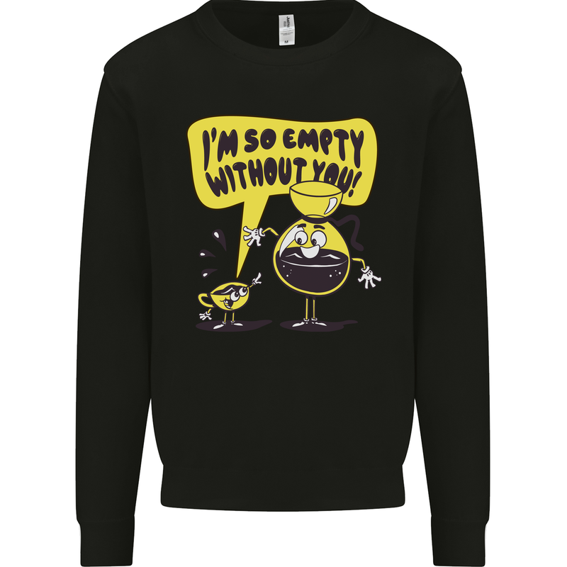 Funny Coffee Mens Sweatshirt Jumper Black