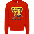 Funny Coffee Mens Sweatshirt Jumper Bright Red