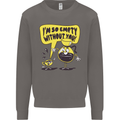 Funny Coffee Mens Sweatshirt Jumper Charcoal