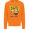 Funny Coffee Mens Sweatshirt Jumper Orange