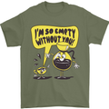 Funny Coffee Mens T-Shirt 100% Cotton Military Green