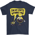 Funny Coffee Mens T-Shirt 100% Cotton Navy Blue