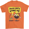 Funny Coffee Mens T-Shirt 100% Cotton Orange