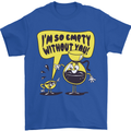 Funny Coffee Mens T-Shirt 100% Cotton Royal Blue