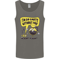 Funny Coffee Mens Vest Tank Top Charcoal