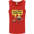 Funny Coffee Mens Vest Tank Top Red