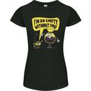 Funny Coffee Womens Petite Cut T-Shirt Black