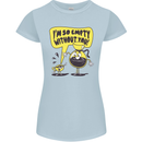 Funny Coffee Womens Petite Cut T-Shirt Light Blue
