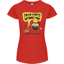 Funny Coffee Womens Petite Cut T-Shirt Red