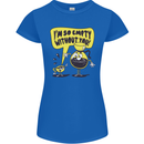 Funny Coffee Womens Petite Cut T-Shirt Royal Blue
