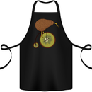 Funny Cycling Kiwi Bicycle Bike Cotton Apron 100% Organic Black