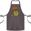 Funny Cycling Kiwi Bicycle Bike Cotton Apron 100% Organic Dark Grey