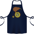 Funny Cycling Kiwi Bicycle Bike Cotton Apron 100% Organic Navy Blue