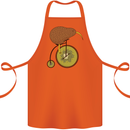 Funny Cycling Kiwi Bicycle Bike Cotton Apron 100% Organic Orange