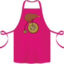 Funny Cycling Kiwi Bicycle Bike Cotton Apron 100% Organic Pink