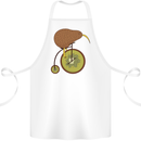 Funny Cycling Kiwi Bicycle Bike Cotton Apron 100% Organic White