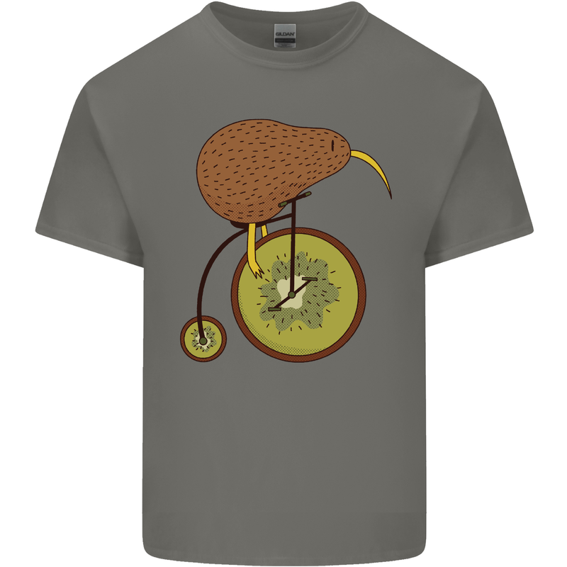 Funny Cycling Kiwi Bicycle Bike Kids T-Shirt Childrens Charcoal