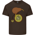Funny Cycling Kiwi Bicycle Bike Kids T-Shirt Childrens Chocolate
