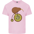 Funny Cycling Kiwi Bicycle Bike Kids T-Shirt Childrens Light Pink