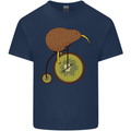 Funny Cycling Kiwi Bicycle Bike Kids T-Shirt Childrens Navy Blue