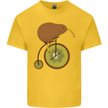Funny Cycling Kiwi Bicycle Bike Kids T-Shirt Childrens Yellow