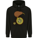 Funny Cycling Kiwi Bicycle Bike Mens 80% Cotton Hoodie Black