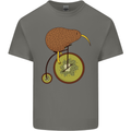 Funny Cycling Kiwi Bicycle Bike Mens Cotton T-Shirt Tee Top Charcoal