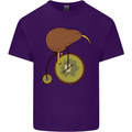 Funny Cycling Kiwi Bicycle Bike Mens Cotton T-Shirt Tee Top Purple