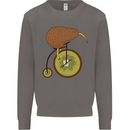 Funny Cycling Kiwi Bicycle Bike Mens Sweatshirt Jumper Charcoal