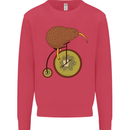 Funny Cycling Kiwi Bicycle Bike Mens Sweatshirt Jumper Heliconia