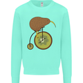 Funny Cycling Kiwi Bicycle Bike Mens Sweatshirt Jumper Peppermint