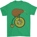 Funny Cycling Kiwi Bicycle Bike Mens T-Shirt Cotton Gildan Irish Green