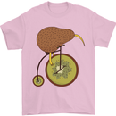 Funny Cycling Kiwi Bicycle Bike Mens T-Shirt Cotton Gildan Light Pink