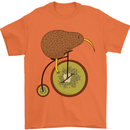 Funny Cycling Kiwi Bicycle Bike Mens T-Shirt Cotton Gildan Orange
