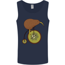 Funny Cycling Kiwi Bicycle Bike Mens Vest Tank Top Navy Blue