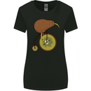 Funny Cycling Kiwi Bicycle Bike Womens Wider Cut T-Shirt Black